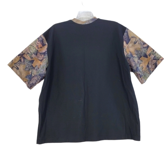 True Timber Black Hunting Shirt Camo Sleeves VTG Mens 2XL Lot of 3 USA Made S/S - Picture 3 of 13